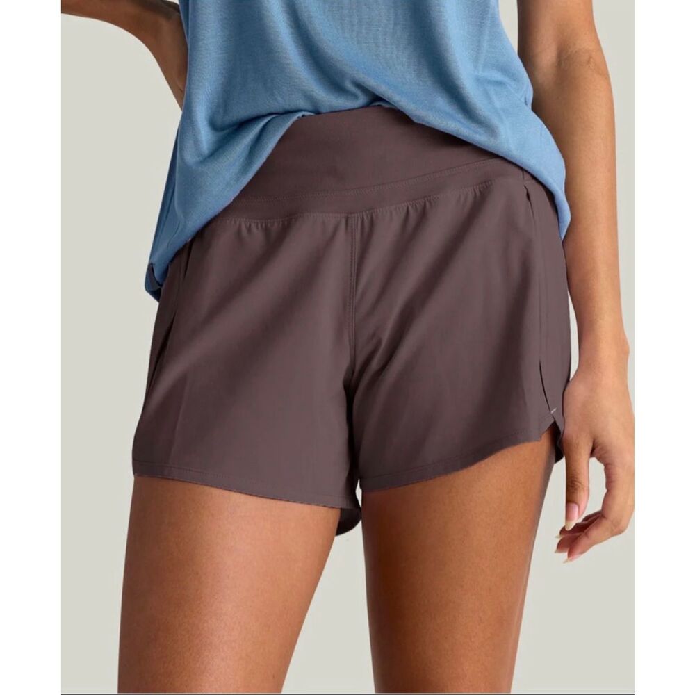 Free Fly Apparel Women's Athletic Shorts in Dark Brown